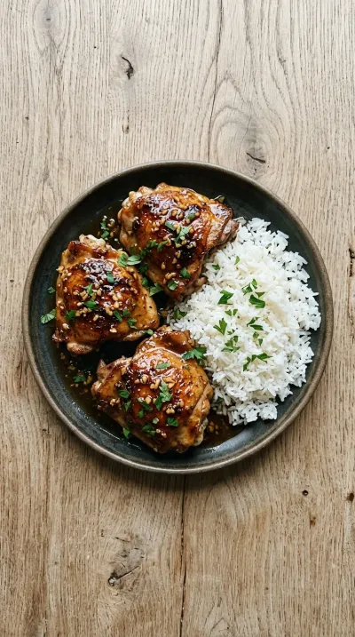 Honey Garlic Chicken Thighs – Quick & Easy Dinner - cooking process