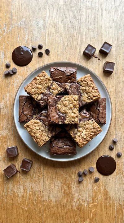 Brookies - Chewy Cookie Brownie Hybrid - cooking process