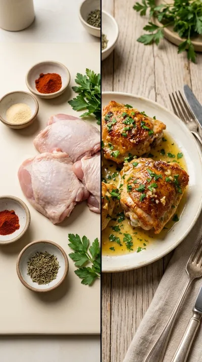 Oven Baked Chicken Thighs – Simple & Delicious - ready to serve