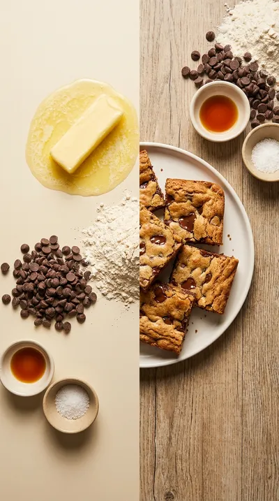 Chewy Chocolate Chip Cookie Bars - ready to serve