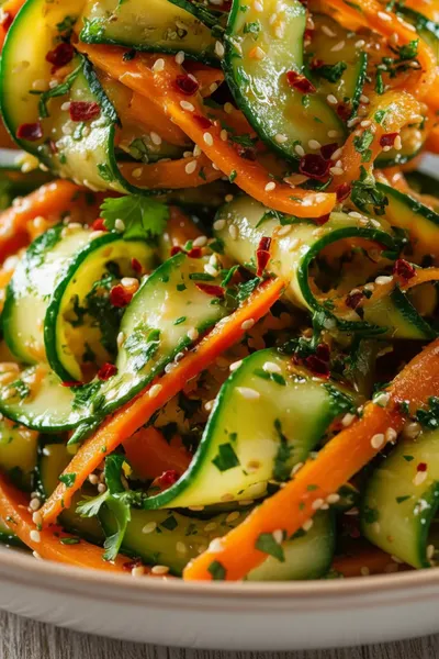 Asian Carrot & Cucumber Salad – 15-Minute Flavor Fix