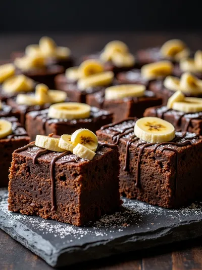 Banana Bread Brownies - cooking process