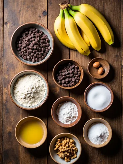 Banana Bread Brownies - ingredients preparation