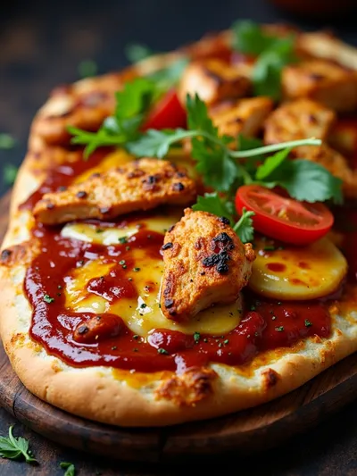 Easy BBQ Chicken Flatbread