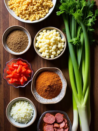 Cajun Orzo – One-Pot Comfort Food - ingredients preparation