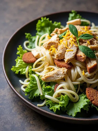 20-Minute Chicken Caesar Pasta Salad - cooking process