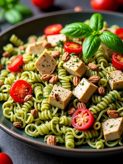 Easy Chicken Pesto Pasta Salad
