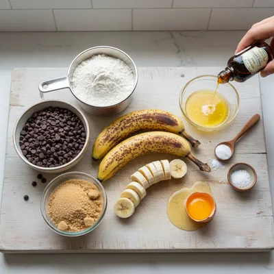 Chocolate Chip Banana Bread Recipe - cooking process