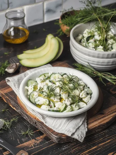 Creamy Cucumber Salad – Quick & Easy Recipe - cooking process