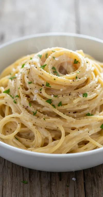Creamy Garlic Parmesan Spaghetti
