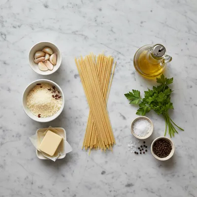 Creamy Garlic Parmesan Spaghetti - cooking process