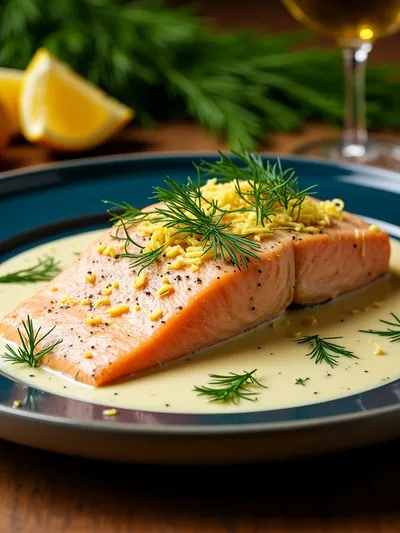 Creamy Garlic Salmon - cooking process