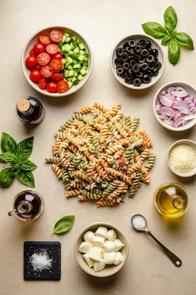 Creamy Italian Pasta Salad Recipe - cooking process