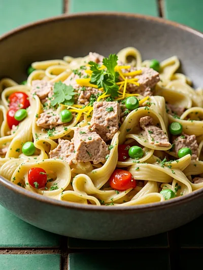 Creamy Tuna Pasta Salad - ready to serve