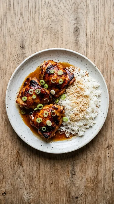 Baked Honey Soy Chicken Thighs - cooking process