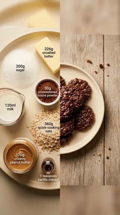 Classic No-Bake Cookies – Quick, Chocolatey & Addictive - ready to serve
