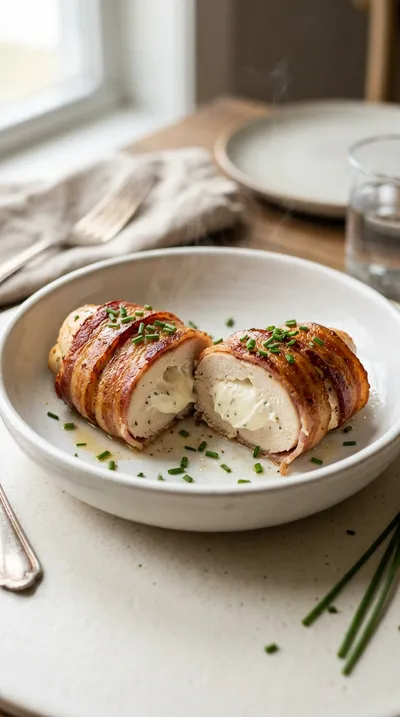 Baked Chicken Breast with Cream Cheese & Turkey Bacon