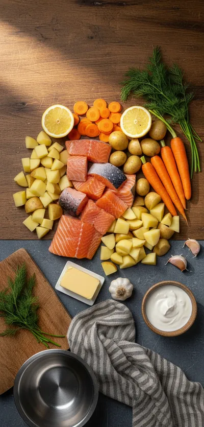 Finnish Salmon Soup (Lohikeitto) – Easy Recipe - cooking process