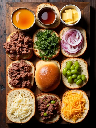 Irresistible French Onion Beef Sloppy Joes - ingredients preparation