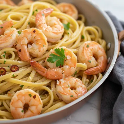Garlic Butter Shrimp Scampi Pasta