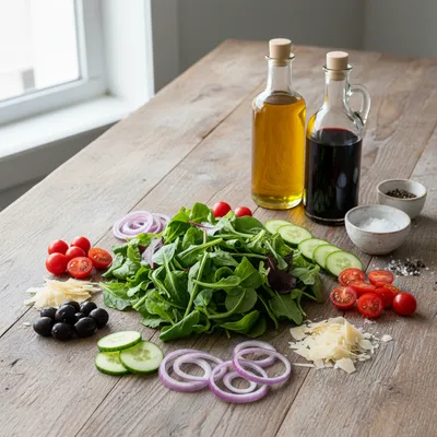 Italian Salad Recipe - cooking process
