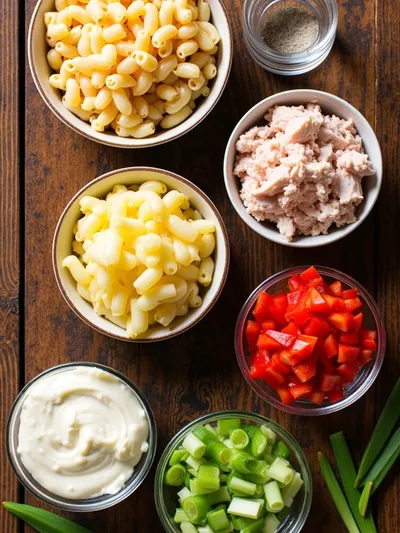 Macaroni Hawaiian Salad – Classic Easy Recipe - ingredients preparation