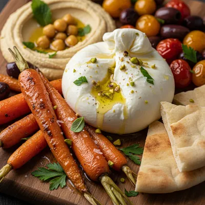 Mediterranean Burrata Roasted Carrot Board