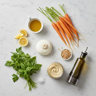 Mediterranean Burrata Roasted Carrot Board - cooking process