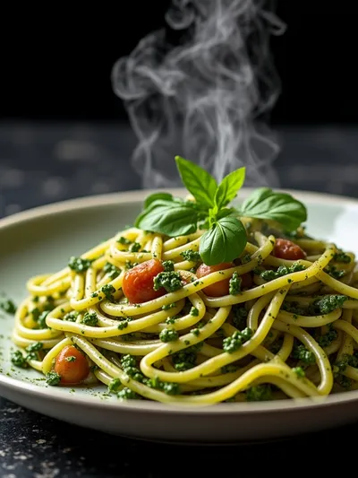 Mediterraner Nudelsalat Mit Pesto