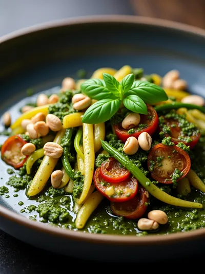 Mediterraner Nudelsalat Mit Pesto - ready to serve