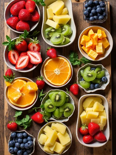 Rainbow Fruit Board – Fresh Party Snack - ingredients preparation