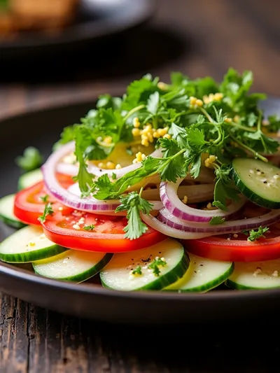 Easy Shirazi Salad Recipe - ready to serve