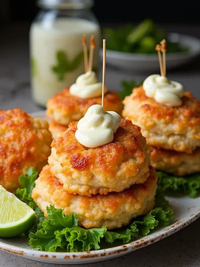 Shrimp Fritters With Lime Mayonnaise
