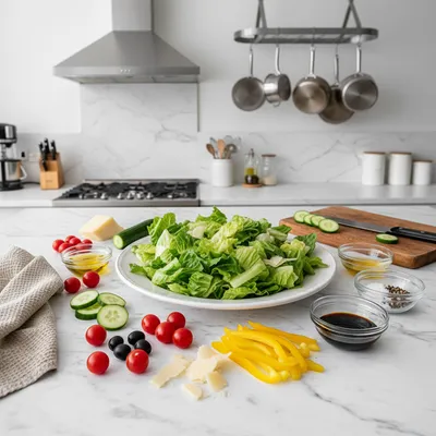 Simple Italian Salad – Easy Side Dish - cooking process
